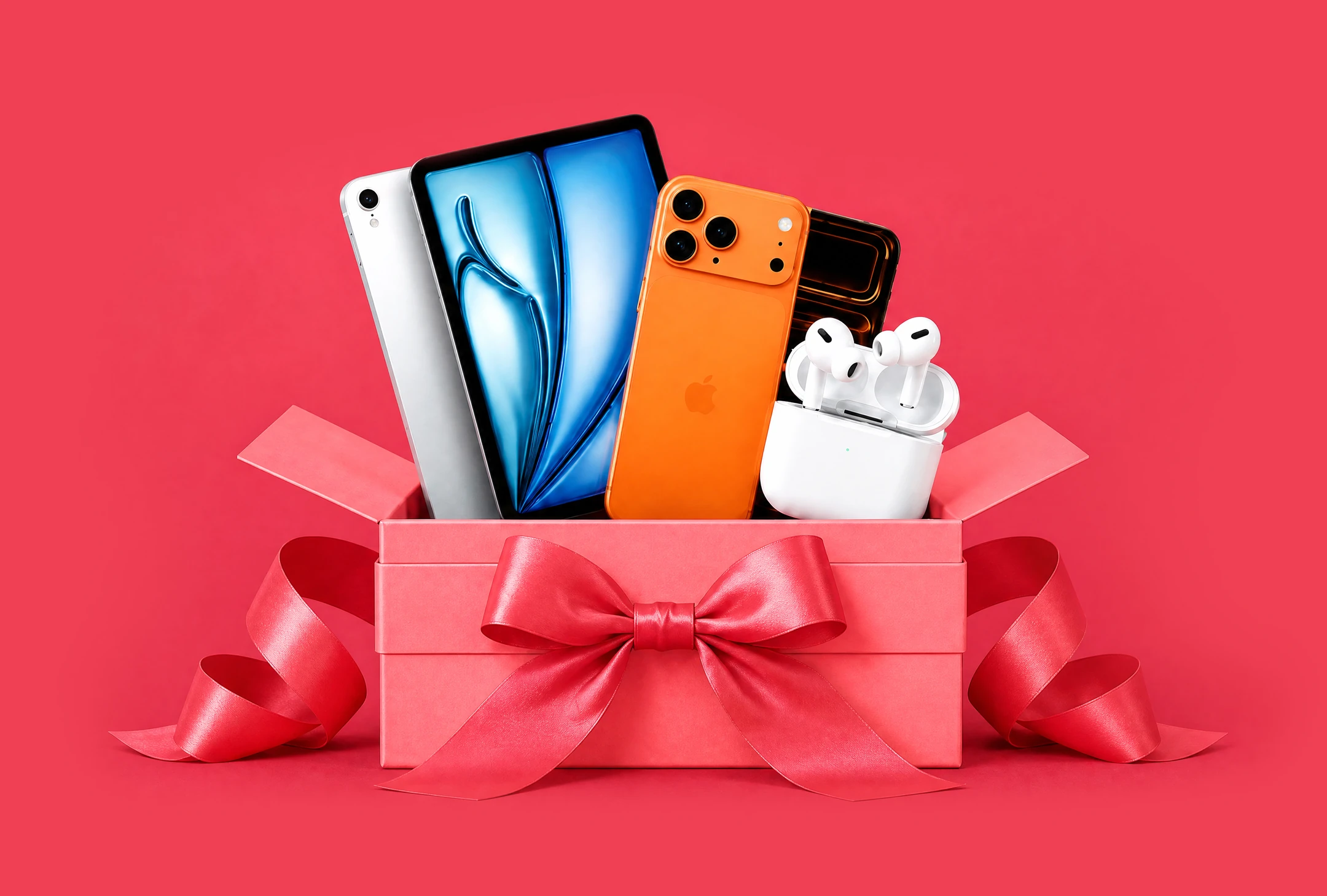 Подарочная коробка с iPhone, iPad и AirPods